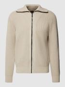 BOSS Orange Strickjacke mit Umlegekragen Modell 'Kamaran' in Beige, Gr...