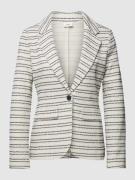 s.Oliver BLACK LABEL Blazer mit Streifenmuster in Weiss, Größe 46