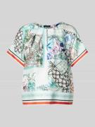 Marc Cain Regular Fit Seidenblusenshirt mit Schlüsselloch-Ausschnitt i...