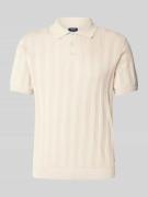 MCNEAL Regular Fit Poloshirt mit Strukturmuster in Beige, Größe XXL