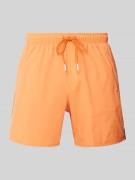 BOSS Relaxed Fit Badeshorts mit Label-Print Modell 'Iconic' in Orange,...