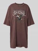 Review Oversized T-Shirt-Kleid in Minilänge Modell 'ROCK' in Dunkelbra...