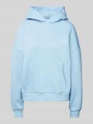 Review Oversized Hoodie mit Kapuze in Hellblau, Größe S