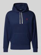 Polo Ralph Lauren Hoodie mit Logo-Stitching in Marine, Größe L