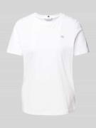 Tommy Hilfiger T-Shirt aus reiner Baumwolle in Weiss, Größe S