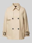 Stefanel Trenchcoat mit Umlegekragen in Beige, Größe XS