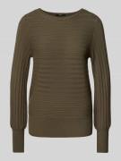 Zero Strickpullover mit Rundhalsausschnitt in Khaki, Größe 36