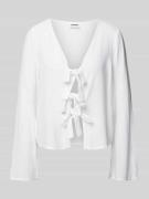 Noisy May Regular Fit Bluse mit Schnürungen Modell 'LEILANI' in Weiss,...