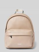 HUGO Rucksack mit Label-Print Modell 'Bel' in Sand, Größe 1