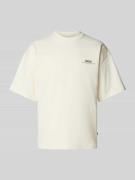 WOODBIRD T-Shirt mit Label-Stitching Modell 'Beam Culture' in Offwhite...