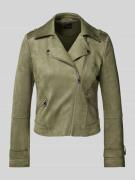 Zero Jacke mit Reißverschlusstaschen in Khaki, Größe 38
