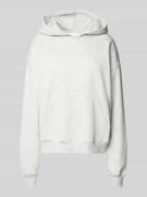 Gina Tricot Hoodie mit Känguru-Tasche in Hellgrau Melange, Größe S