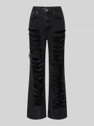 Review Straight Leg Jeans aus reiner Baumwolle in Black, Größe 25
