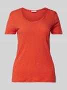 Marc O'Polo Shaped Fit T-Shirt aus reiner Baumwolle in Orange, Größe M