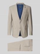 HECHTER PARIS Anzug mit feinem Strukturmuster in Beige, Größe 50