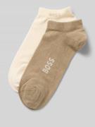 BOSS Sneakersocken mit Label-Detail im 2er-Pack in Beige, Größe 35-38