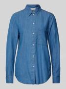 Marc O'Polo Regular Fit Jeansbluse aus Lyocell-Baumwoll-Mix mit aufges...