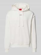 HUGO Hoodie mit Label-Print Modell 'Dapo' in Kitt, Größe M