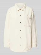 Calvin Klein Jeans Regular Fit Hemdjacke aus Baumwoll-Mix mit Leinen-A...