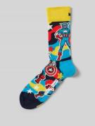 Happy Socks Socken mit Marvel™-Print Modell 'Captain America' in Blau,...