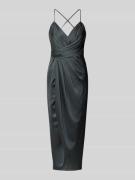 V by Vera Mont Abendkleid in Wickel-Optik in Anthrazit, Größe 34