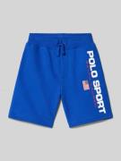 Polo Sport Regular Fit Sweatshorts mit Label-Print in Royal, Größe L