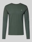 Marc O'Polo Longsleeve aus Baumwolle mit Label-Print in Oliv, Größe XX...