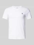 Polo Ralph Lauren Slim Fit T-Shirt mit Logo-Stitching in Weiss, Größe ...