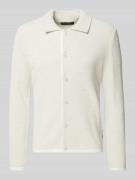 Marc O'Polo Regular Fit Strickjacke aus strukturiertem Baumwoll-Mix in...