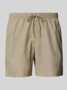 Calvin Klein Underwear Badehose mit Label-Print in Mud, Größe L
