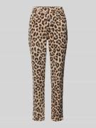 Oui Relaxed Fit Hose mit verkürztem Schnitt in Camel, Größe 36