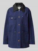 Marc O'Polo Relaxed Fit Canvas-Jacke aus reiner Baumwolle im Worker St...