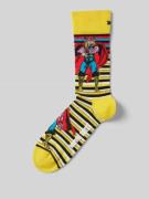 Happy Socks Socken mit Marvel™-Print Modell 'Thor' in Gelb, Größe 41-4...