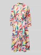 More & More Midikleid mit Bindegürtel in Rot, Größe 36