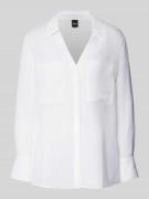 BOSS Regular Fit Bluse aus Viskose-Leinen-Mix Modell 'Bosala' in Weiss...