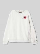 Tommy Hilfiger Teens Relaxed Fit Sweatshirt mit Label-Stitching in Off...