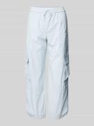 Marc Cain Straight Leg Cargohose mit elastischem Bund in Hellblau, Grö...