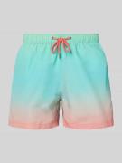 MCNEAL Relaxed Fit Badeshorts mit Logo-Stitching in Lind, Größe XXL