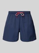 MCNEAL Relaxed Fit Badeshorts mit Logo-Stitching in Marine, Größe L
