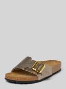 Birkenstock Slides mit Dornschließe Modell 'Catalina' in Metallic Brau...