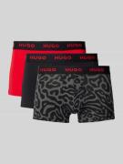 HUGO Trunks mit elastischem Label-Bund im 3er-Pack in Rot, Größe S