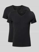 JOOP! Collection T-Shirt mit V-Ausschnitt im 2er-Pack in BLACK, Größe ...
