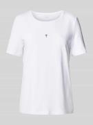 JOOP! Collection Pyjama-Oberteil mit Logo-Stitching in Weiss, Größe 36