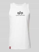 Alpha Industries Tanktop mit Label-Print in Weiss, Größe L