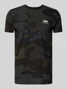 Alpha Industries T-Shirt mit Label-Print in Black, Größe L