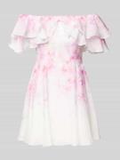 Forever New Tailliertes Cocktailkleid mit Leinen-Anteil in Rose, Größe...