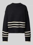 ECOALF Strickpullover mit gerippten Abschlüssen Modell 'LANYU' in Blac...