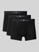 Polo Ralph Lauren Underwear Trunks mit Label-Bund im 3er-Pack in Black...