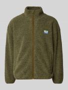 American Vintage Teddyfelljacke mit Stehkragen Modell 'HOKTOWN' in Oli...