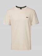 BOSS Green T-Shirt mit Label-Print Modell 'Taul' in Beige, Größe L